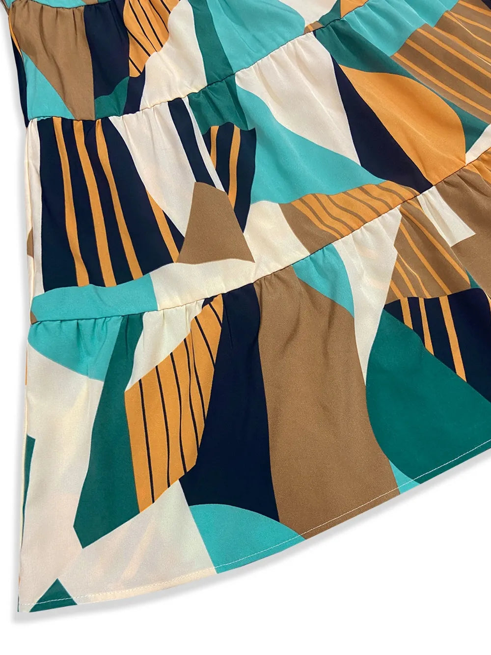 Printed Mock-Neck Mini Dress - product view 4