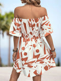 Off-Shoulder Smocked Waist Dress