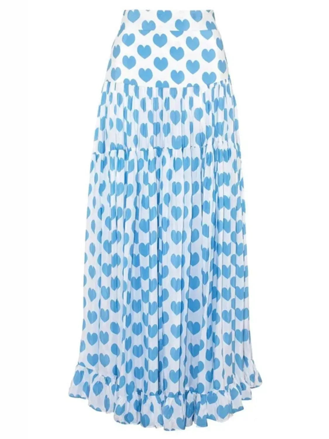 Printed One-Piece Swimsuit with Skirt