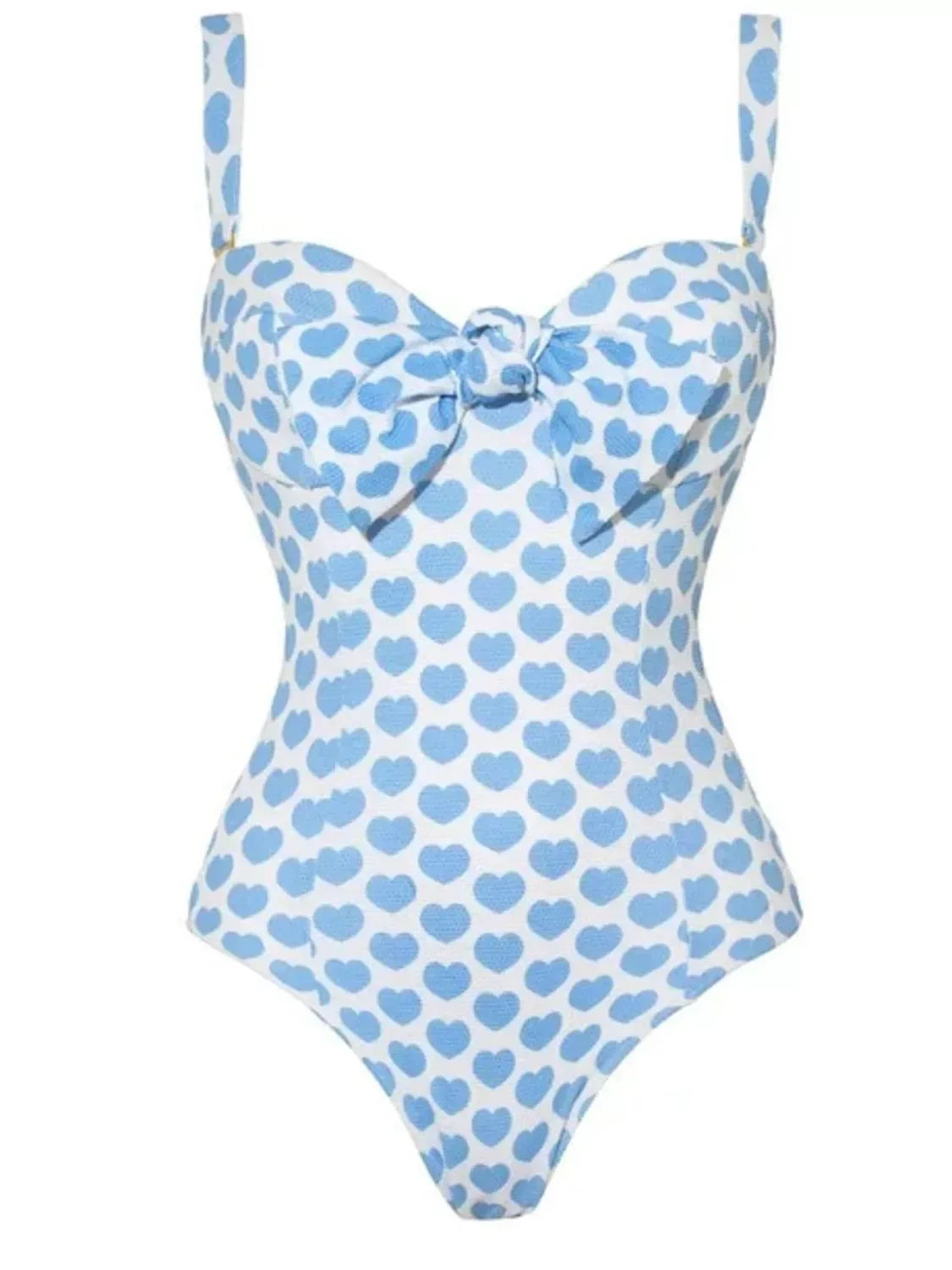 Printed One-Piece Swimsuit with Skirt