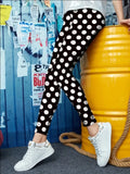 Printed Skinny Leggings Dot / S