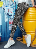 Printed Skinny Leggings Leopard / S