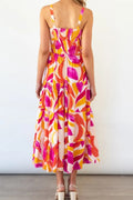 Printed Smocked Square-Neck Tiered Dress - product view 2