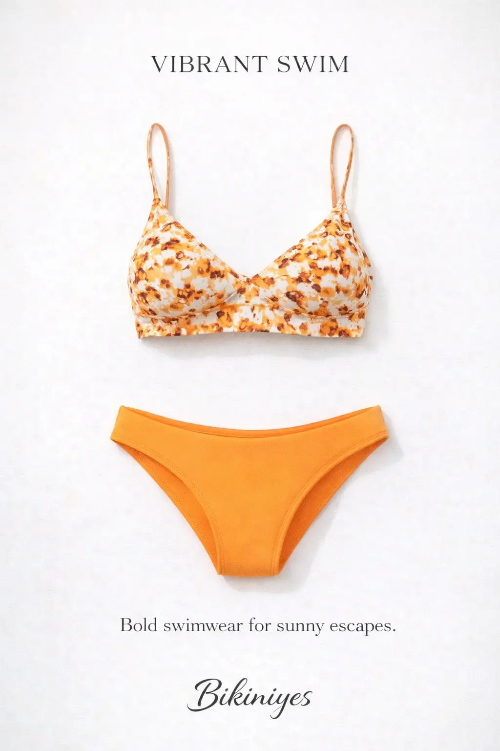 Printed Spaghetti Strap Bikini