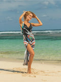 Printed Spaghetti Strap Cover Up