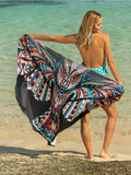 Printed Spaghetti Strap Cover Up Black / One Size