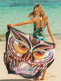 Printed Spaghetti Strap Cover Up Tangerine / One Size