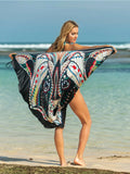 Printed Spaghetti Strap Cover Up Watermelon pink / One Size