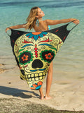 Printed Spaghetti Strap Cover Up Yellow Green / One Size