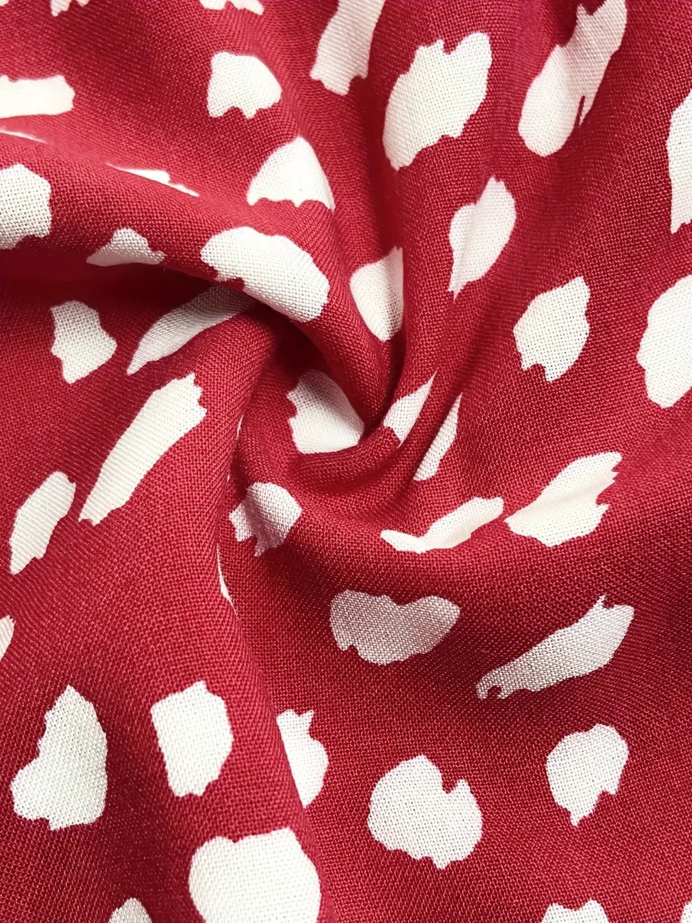 Printed V-Neck Short-Sleeve Mini Dress - product view 5