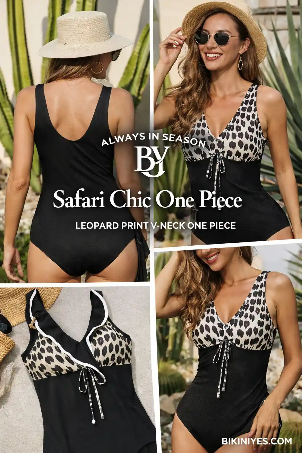 Printed V Neck Sleeveless One Piece Swimsuit