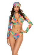Zip Up Swim Set Coral / S