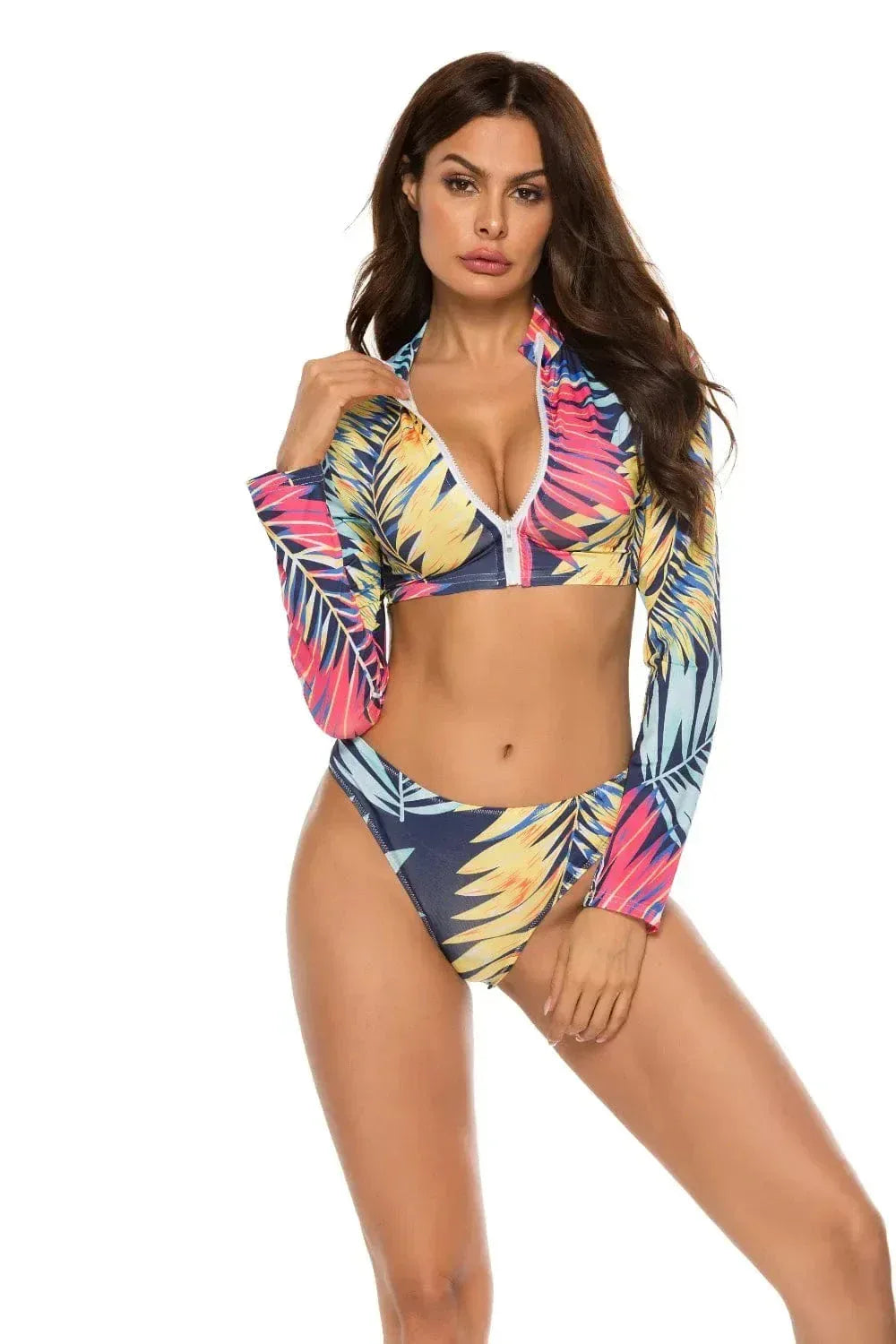 Zip Up Swim Set Dark Blue / S