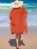 Relaxed Fit Button Up Cover-Up Dress