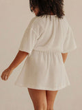 Relaxed Fit Half Sleeve Cover-Up Dress
