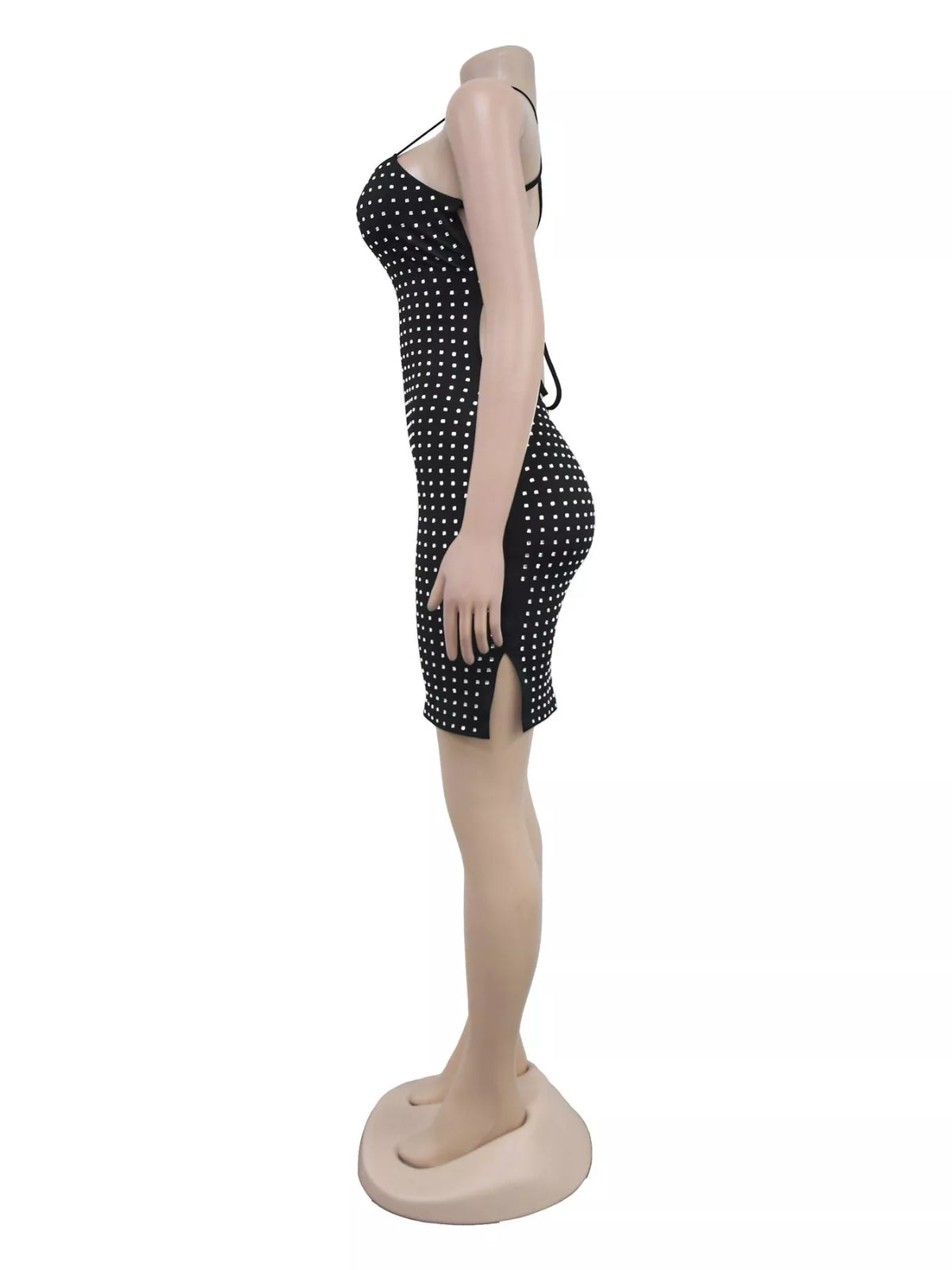 Rhinestone Bodycon Mini Dress