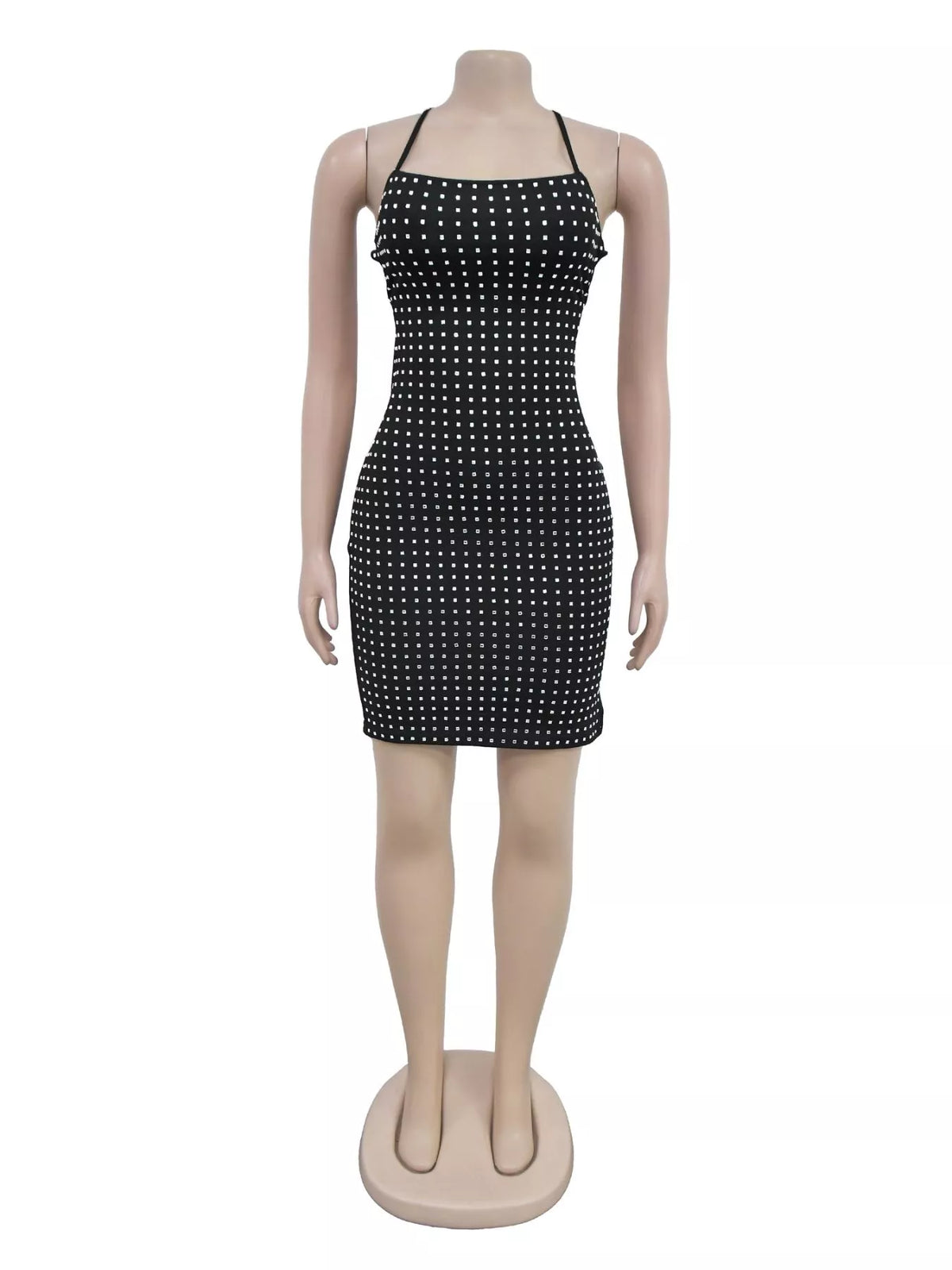 Rhinestone Bodycon Mini Dress