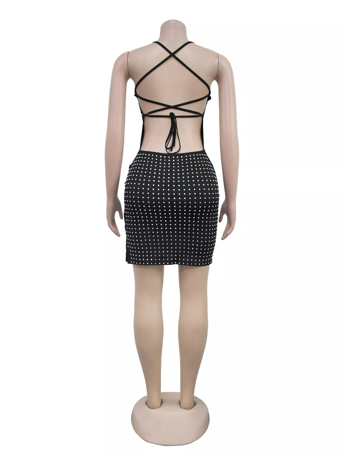 Rhinestone Bodycon Mini Dress