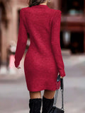 Ribbed Knit Bodycon Sweater Dress