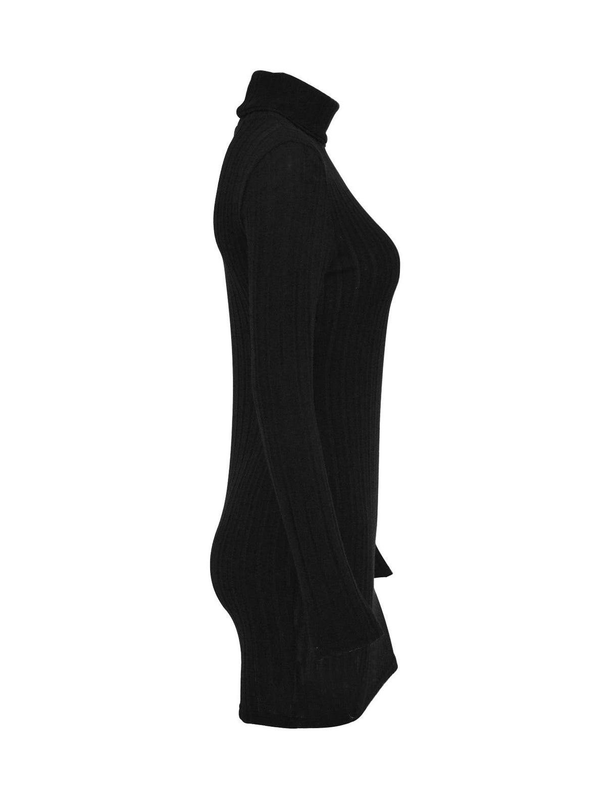 Ribbed Turtleneck Bodycon Mini Dress