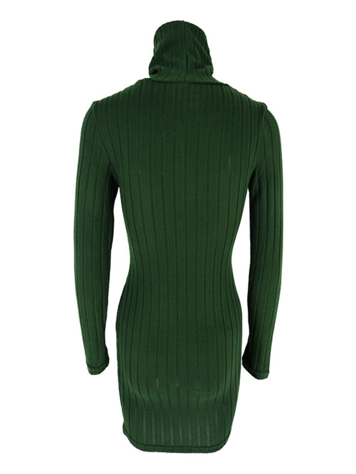 Ribbed Turtleneck Bodycon Mini Dress