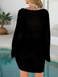 Round Neck Openwork Swim Cover-Up