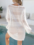 Round Neck Openwork Swim Cover-Up