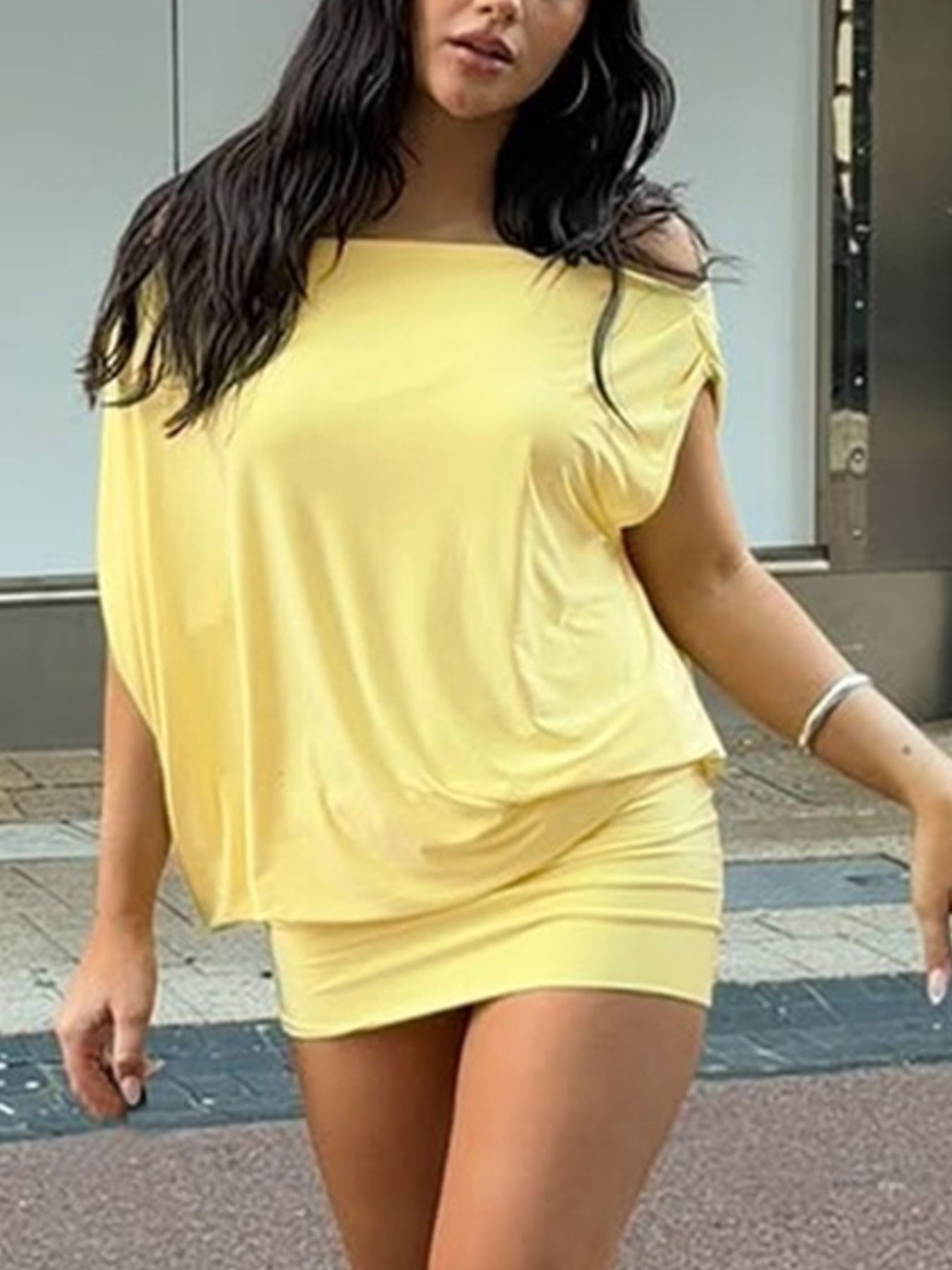 Off Shoulder Ruched Bodycon Mini Dress