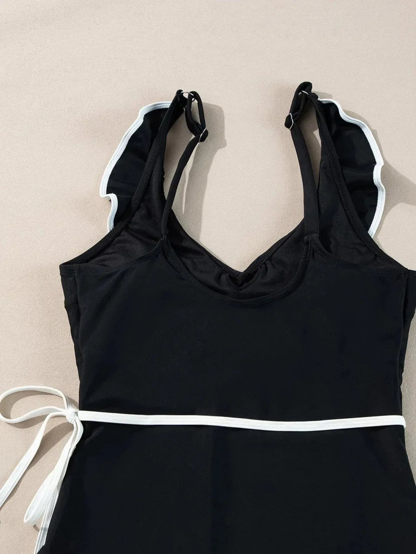 Ruffle Trim One Piece Swimsuit