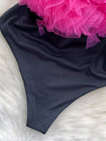 Ruffle Trim Sleeveless Bodysuit