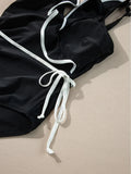Ruffle Trim One Piece Swimsuit