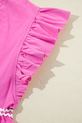 Ruffled Notched Cap-Sleeve Mini Dress - product view 19