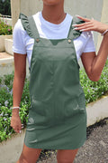 Perfee Ruffled Overall Dress with Pockets - product view 4
