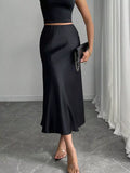Satin Midi Skirt