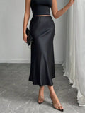 Satin Midi Skirt