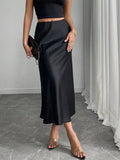 Satin Midi Skirt