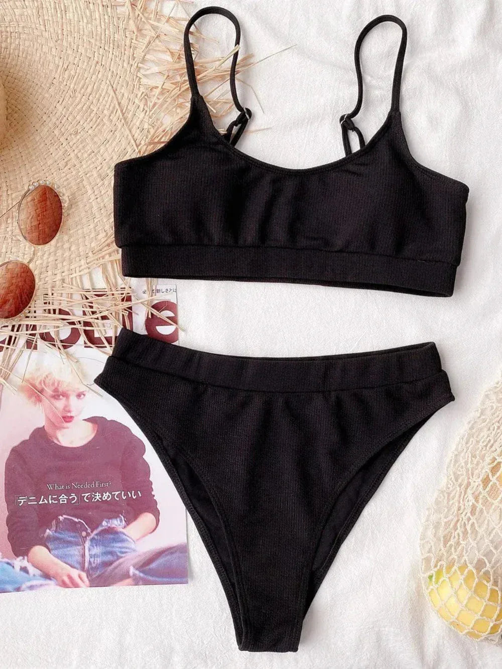Scoop Neck Bikini Set