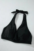 Mesh Edged Halter Push Up Bikini