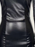 Sheer Mesh Long-Sleeve Bodycon Mini Dress