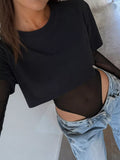 Sheer Mesh Long Sleeve Bodysuit