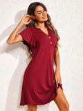 Short Sleeve Lounge Dress