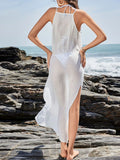 Side Slit Crochet Cover-Up Dress