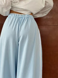 Side Stripes High-Waisted Wide-Leg Sweatpants