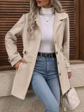 Single-Breasted Long Sleeve Coat