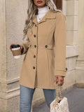 Single-Breasted Long Sleeve Coat