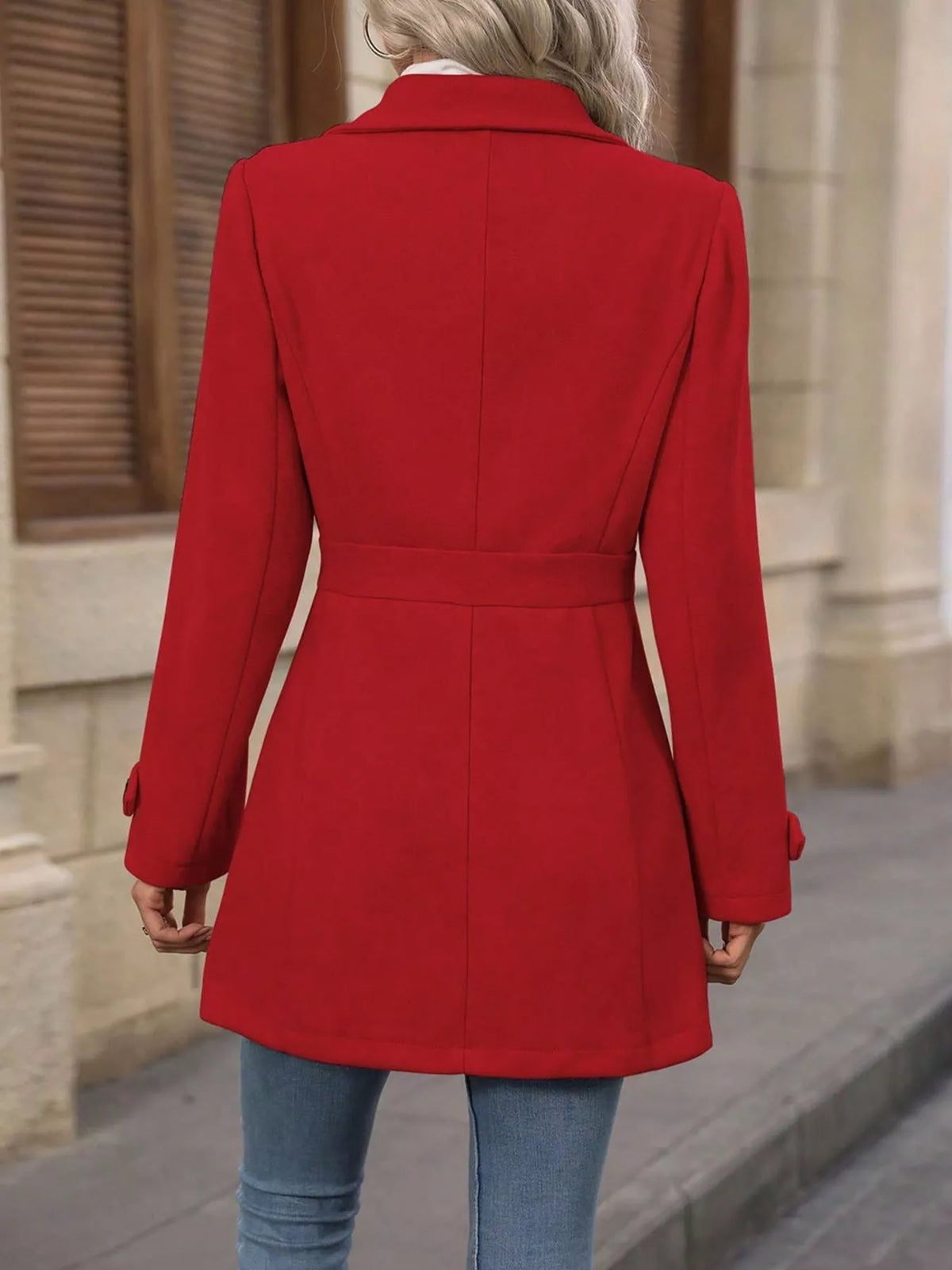 Single-Breasted Long Sleeve Coat