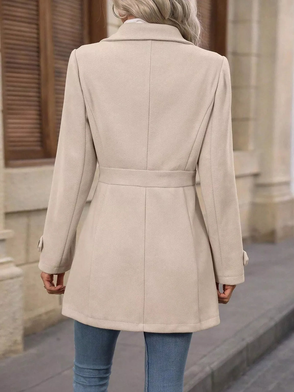 Single-Breasted Long Sleeve Coat