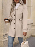 Single-Breasted Long Sleeve Coat