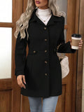 Single-Breasted Long Sleeve Coat