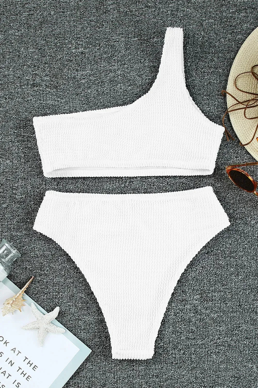 Single Shoulder Two-Piece Swimsuit